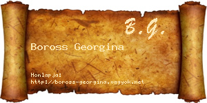 Boross Georgina névjegykártya